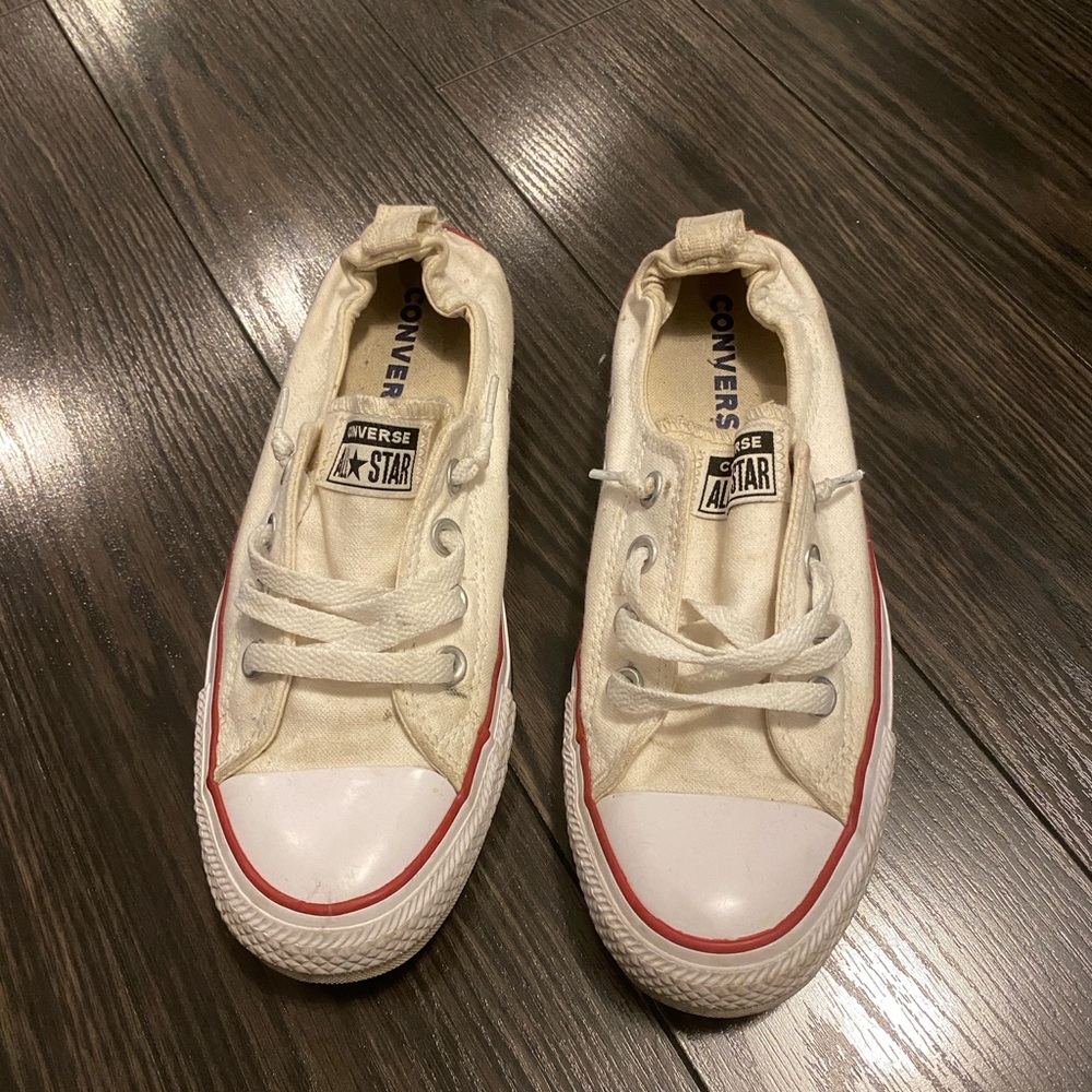 4 for 20❣️ Converse All Star Off-White Sneakers with Red Trim